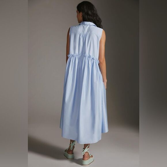 Anthropologie Devotion Twins Drop-Waist Midi Shirtdress/ size S - Picture 4 of 10